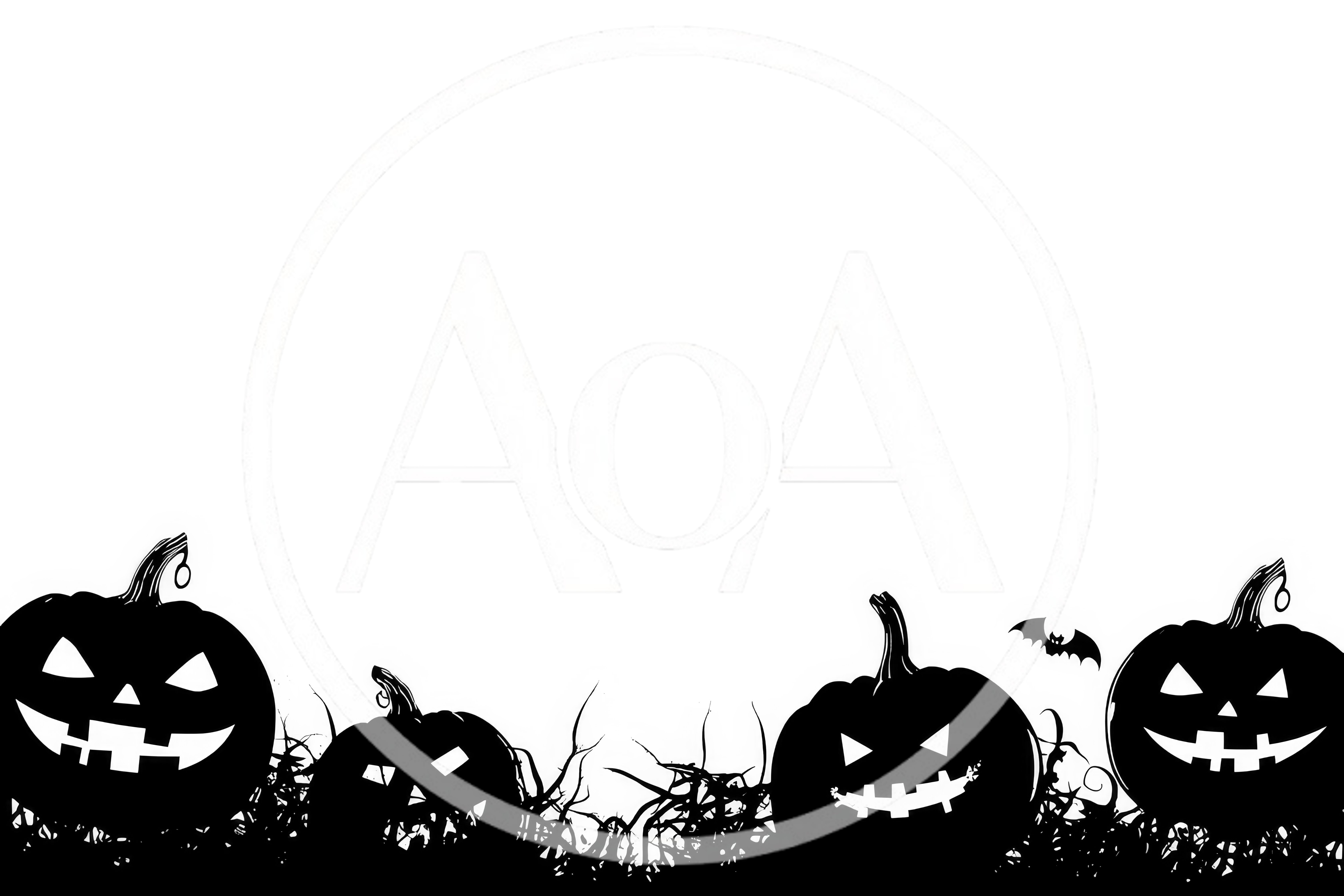Halloween Silhouette Background With Jack O Lanterns