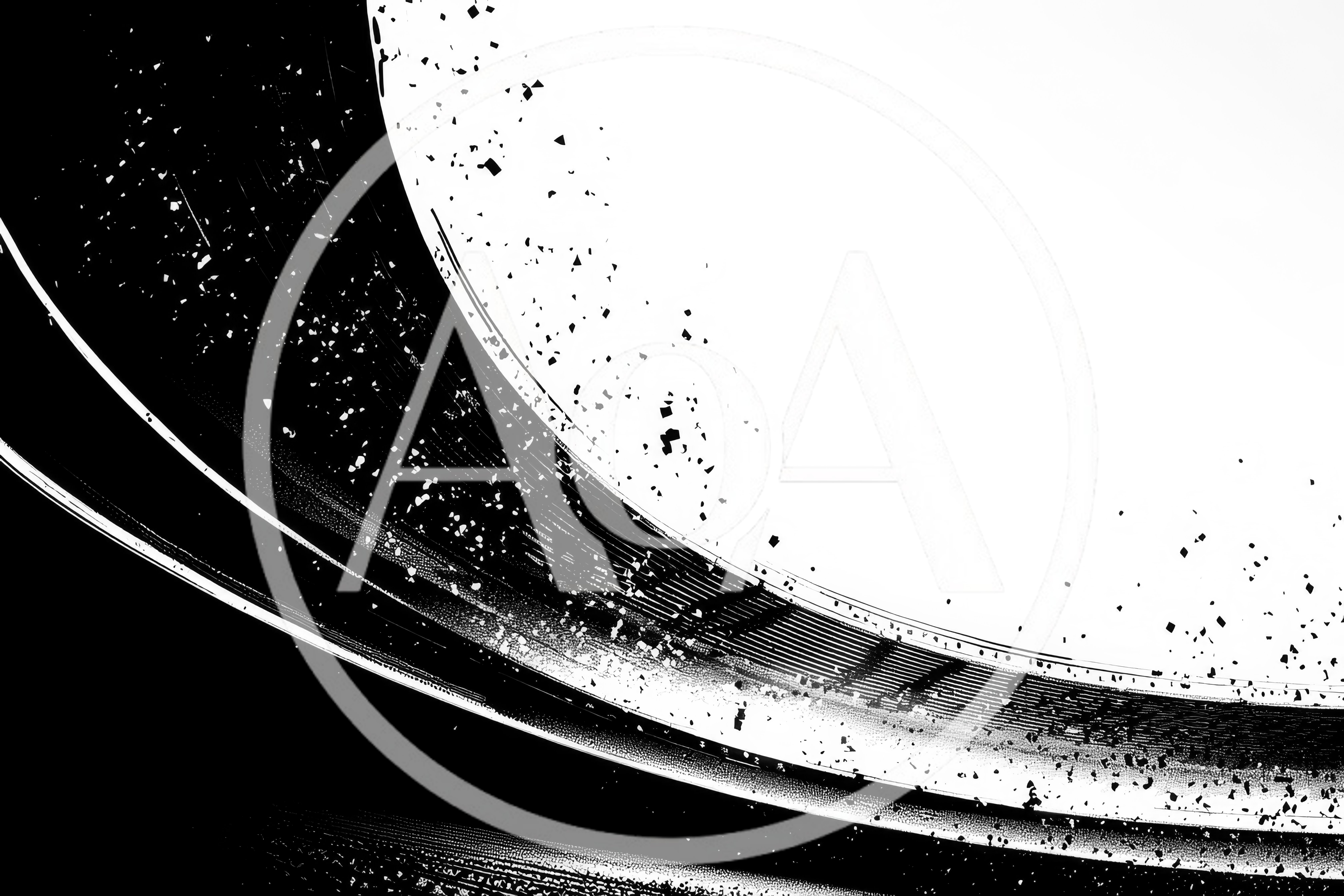 Abstract Black And White Swirling Particle Motion Background