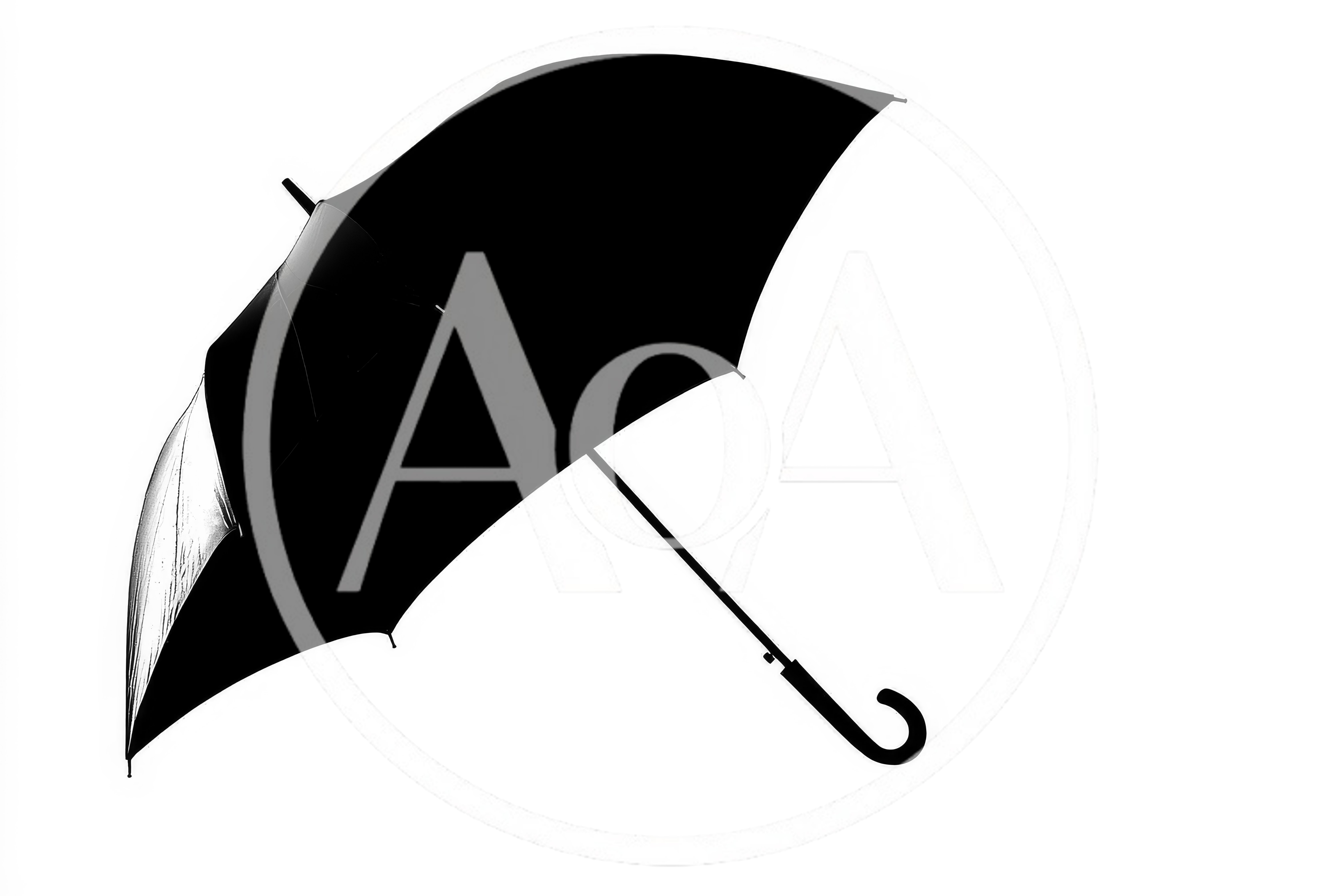 Black Umbrella Isolated On White Background