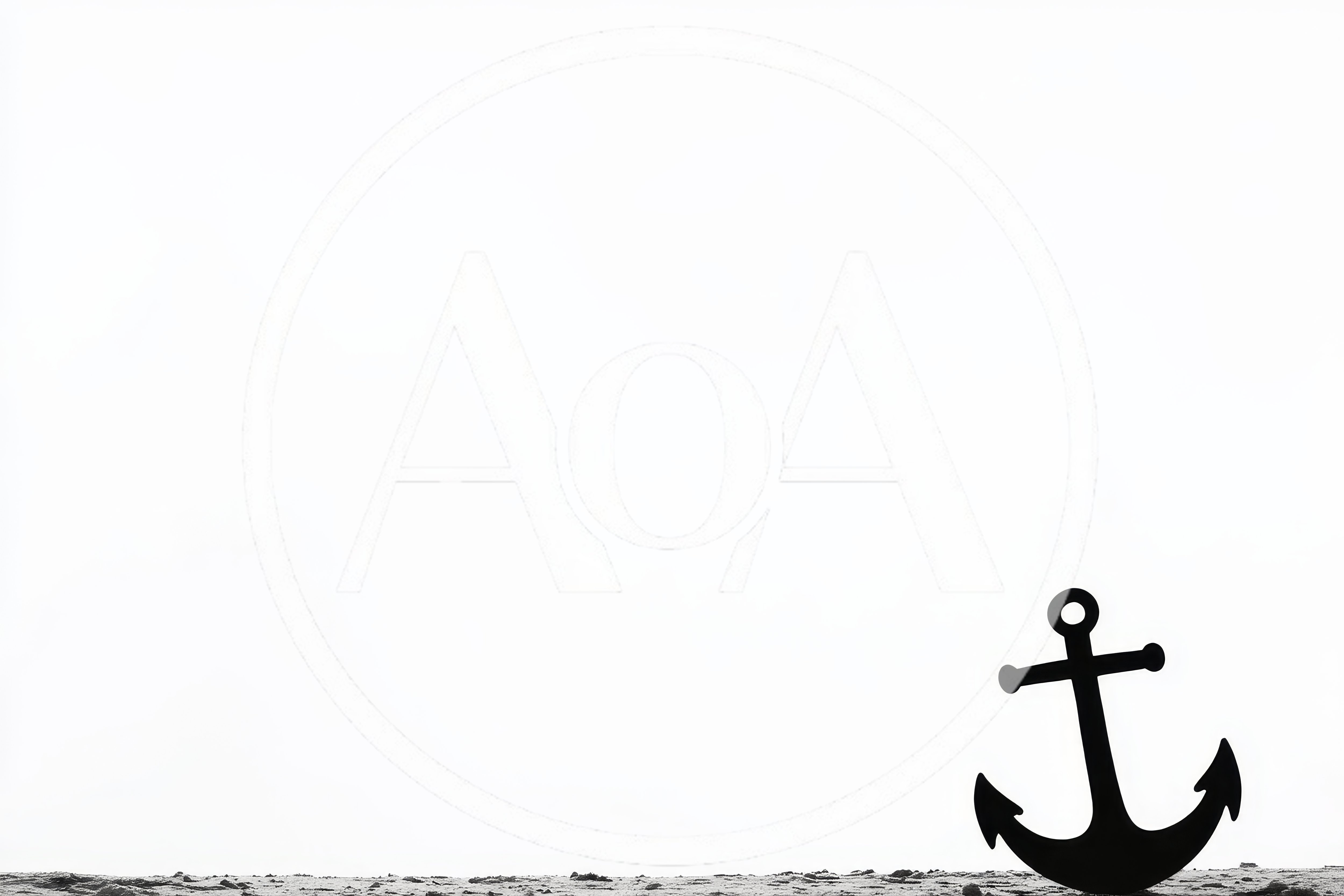 Black Anchor Silhouette Against A Bright White Background