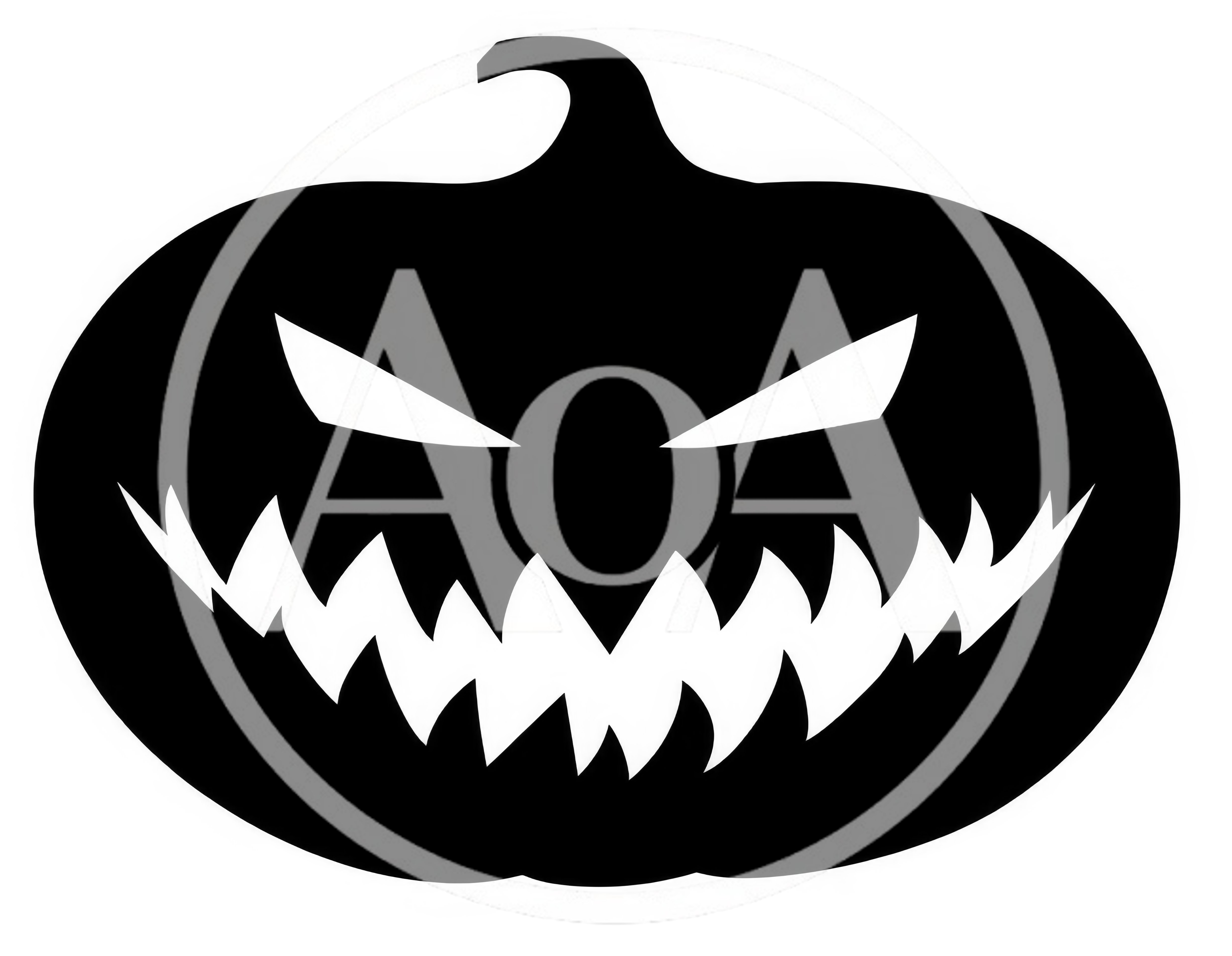 Black Silhouette Of A Scary Jack O Lantern Pumpkin