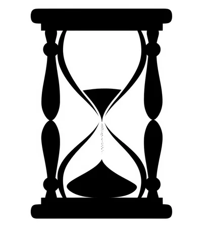 Black Silhouette Icon Of A Classic Hourglass