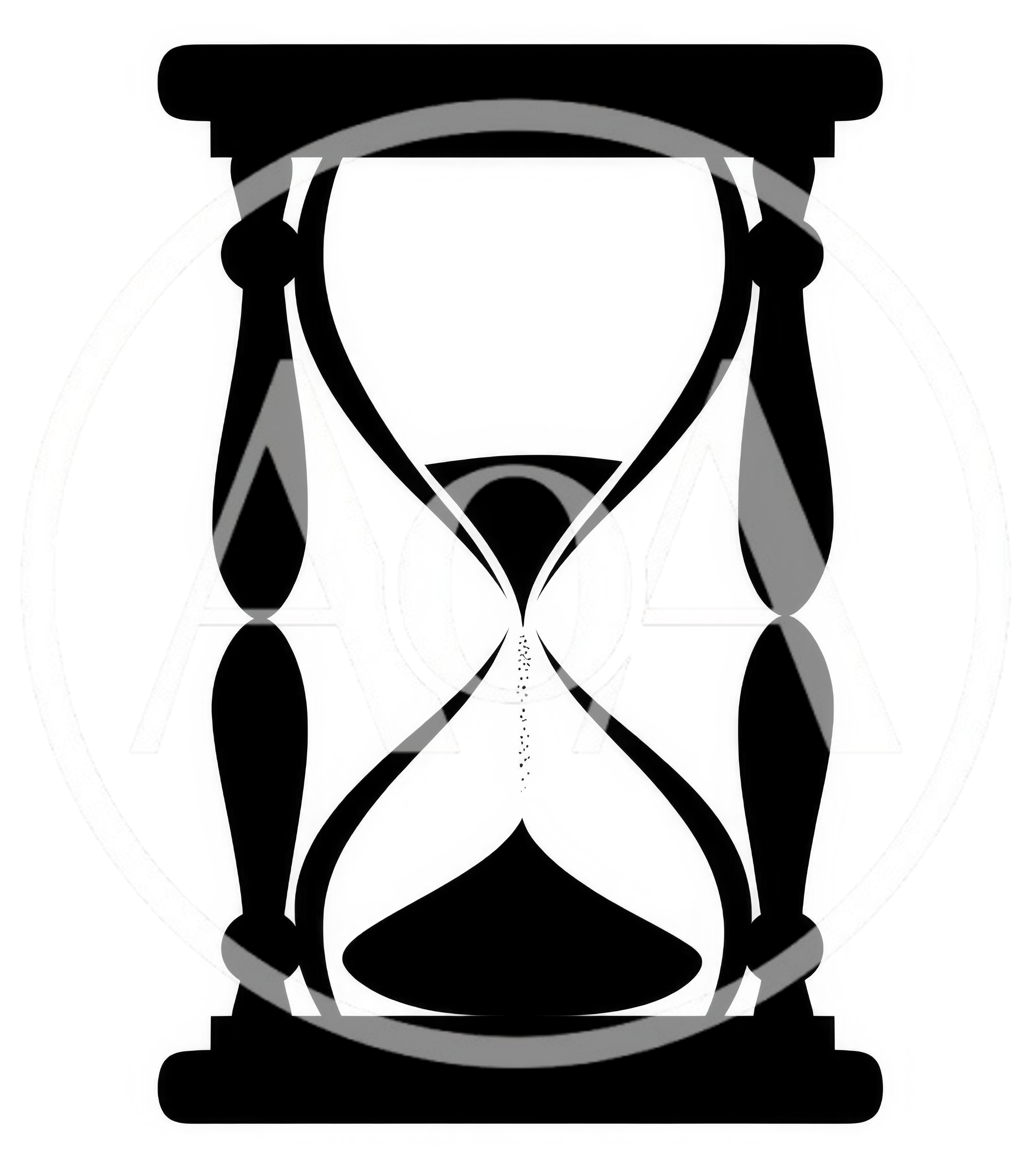 Black Silhouette Icon Of A Classic Hourglass