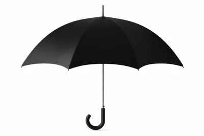 Black Umbrella Isolated On White Background