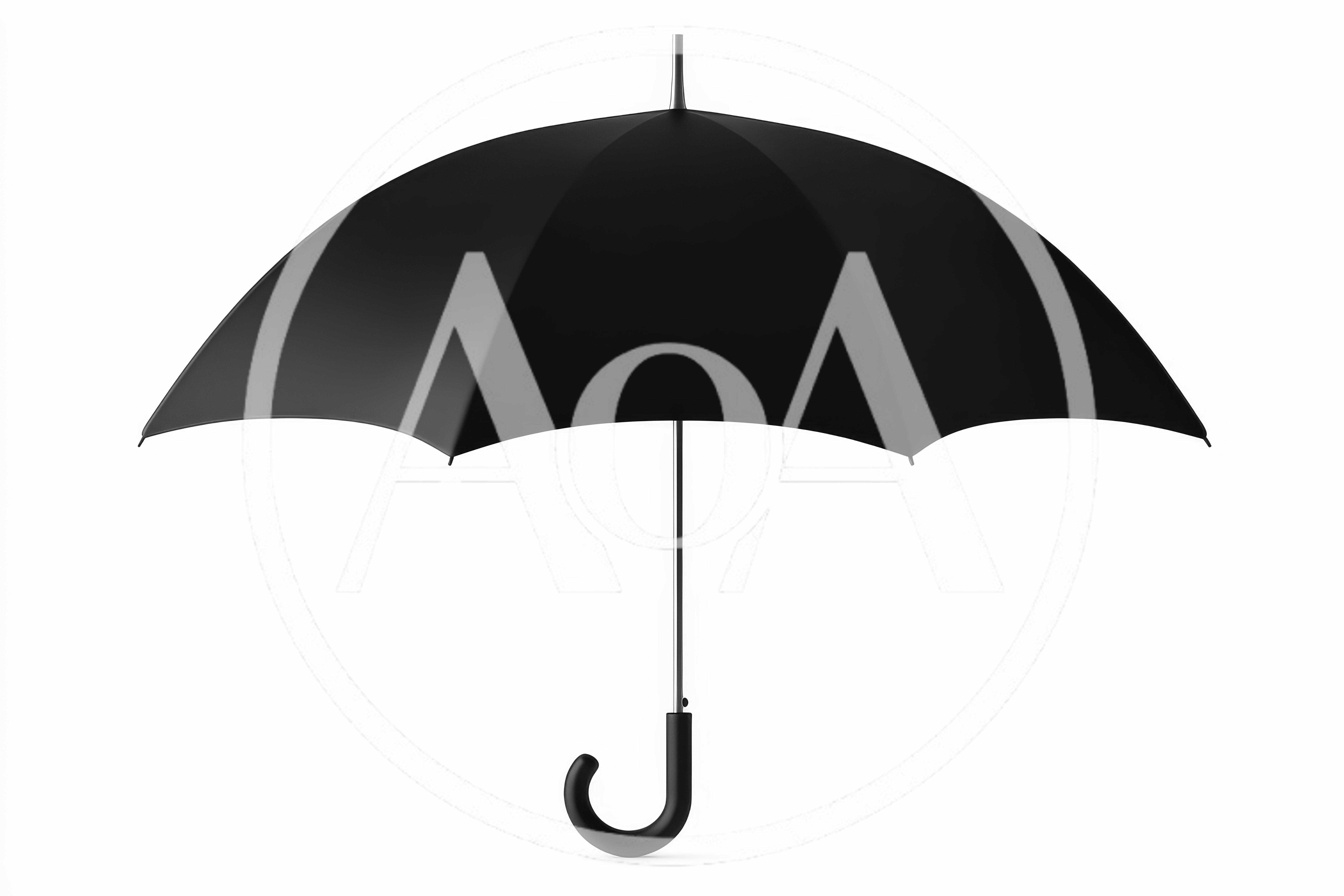 Black Umbrella Isolated On White Background