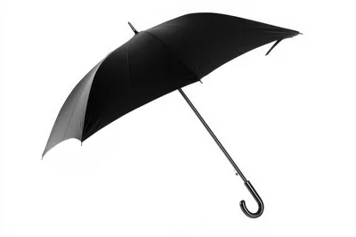 Black Umbrella Isolated On White Background