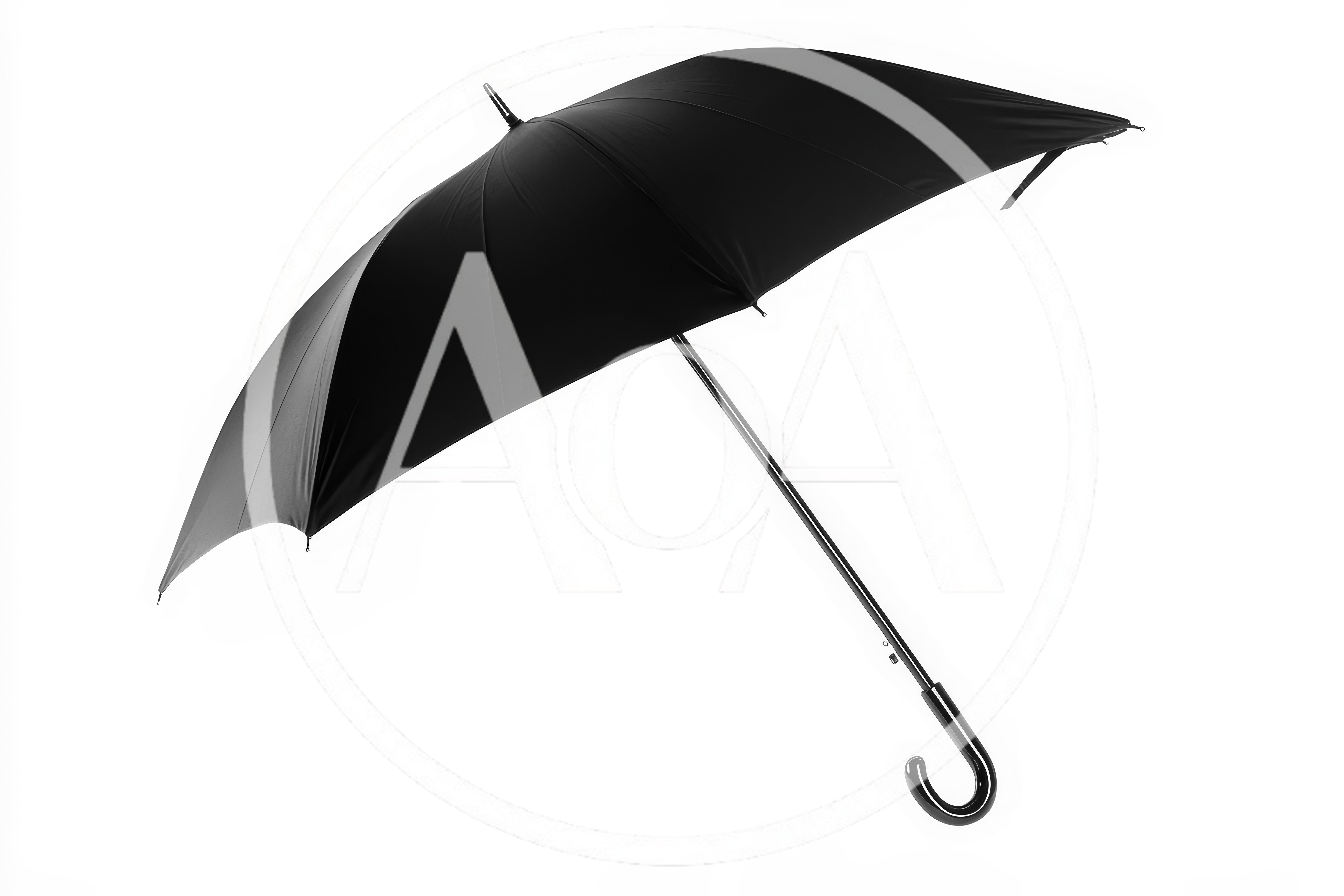 Black Umbrella Isolated On White Background