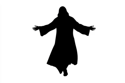 Silhouette Of Jesus Christ With Open Arms