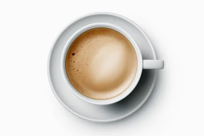 Top View Of A Cup Of Coffee