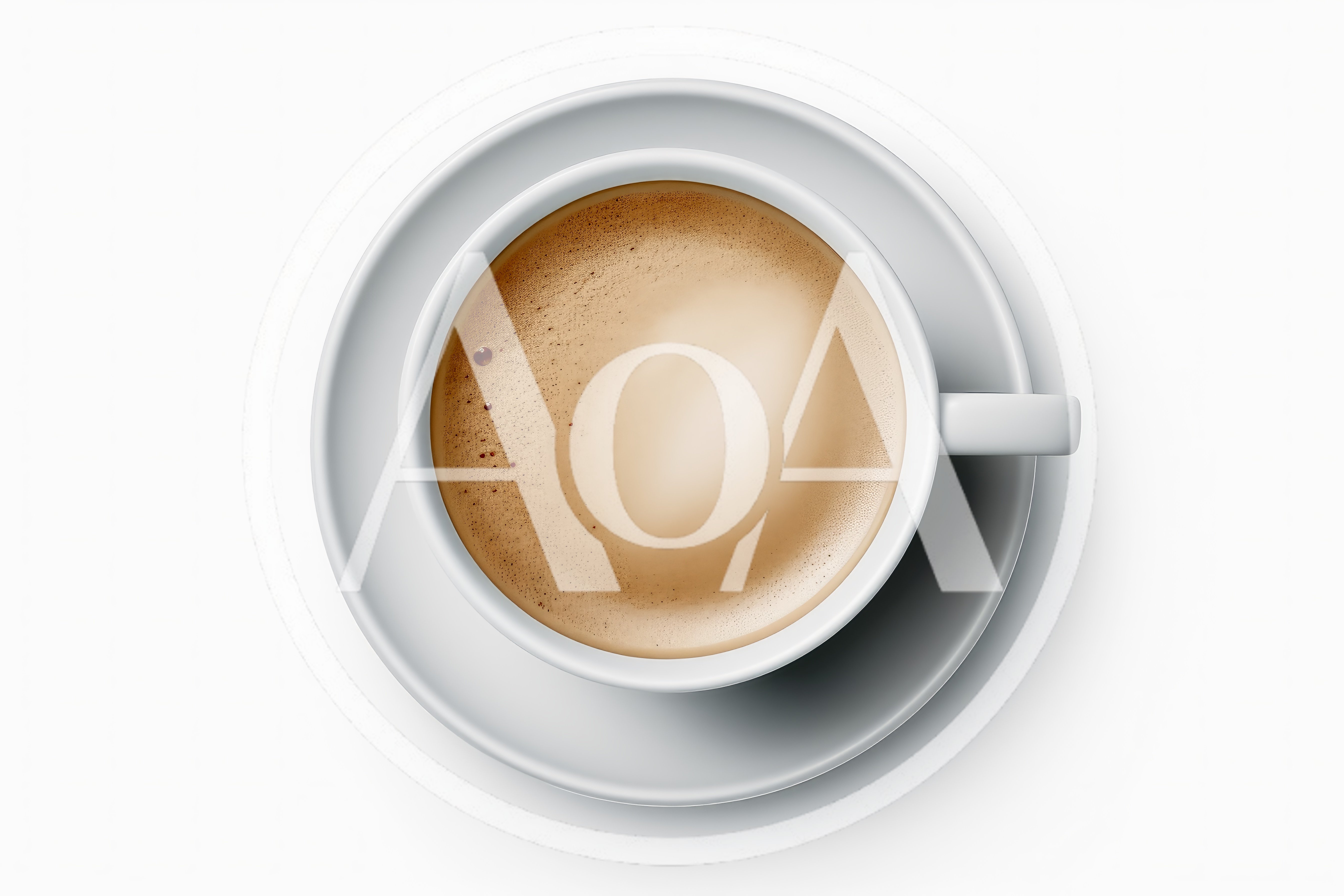 Top View Of A Cup Of Coffee