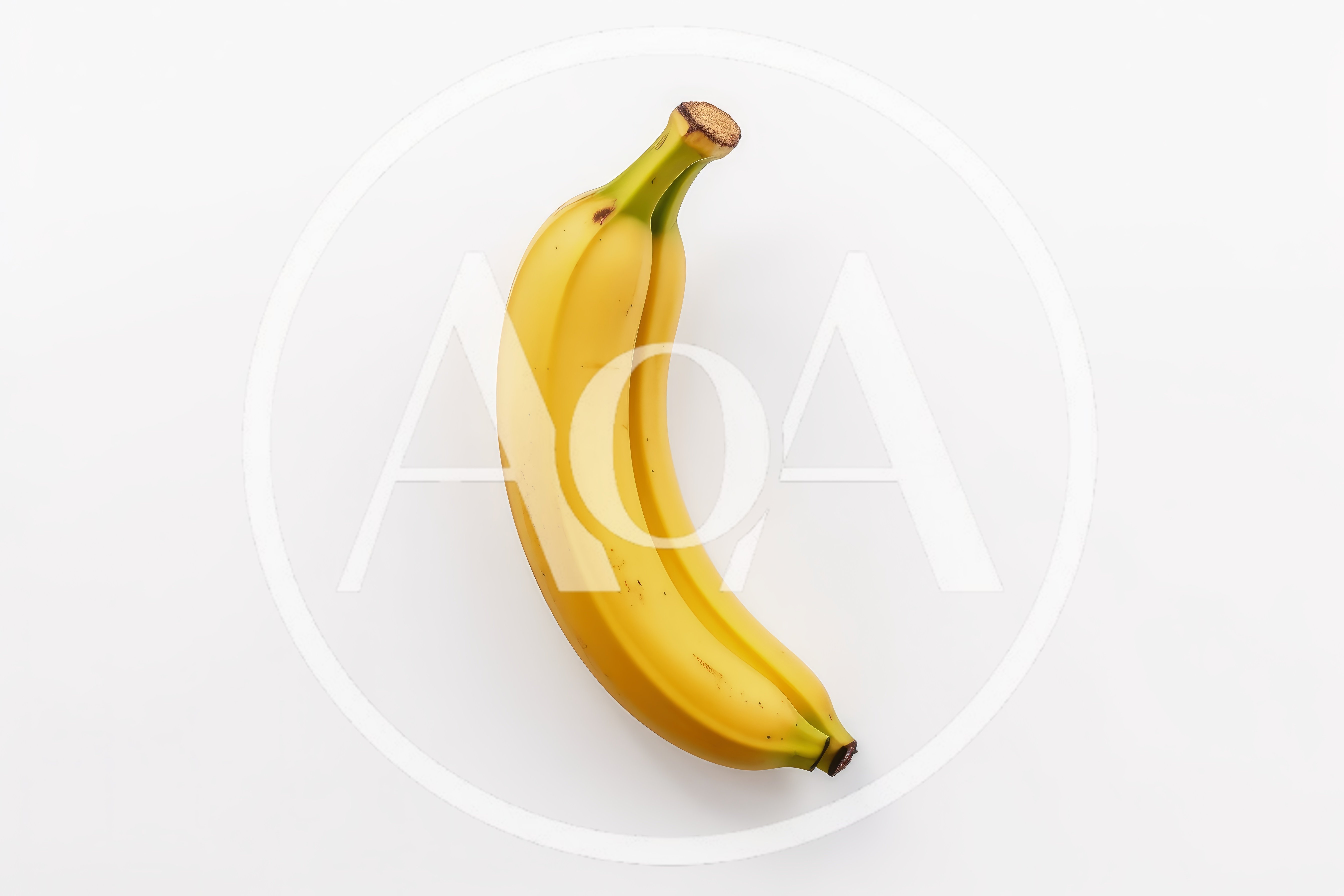 Two Fresh Yellow Bananas Joined Together