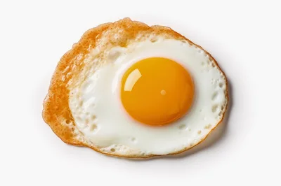 Single Fried Egg With Crispy Edges