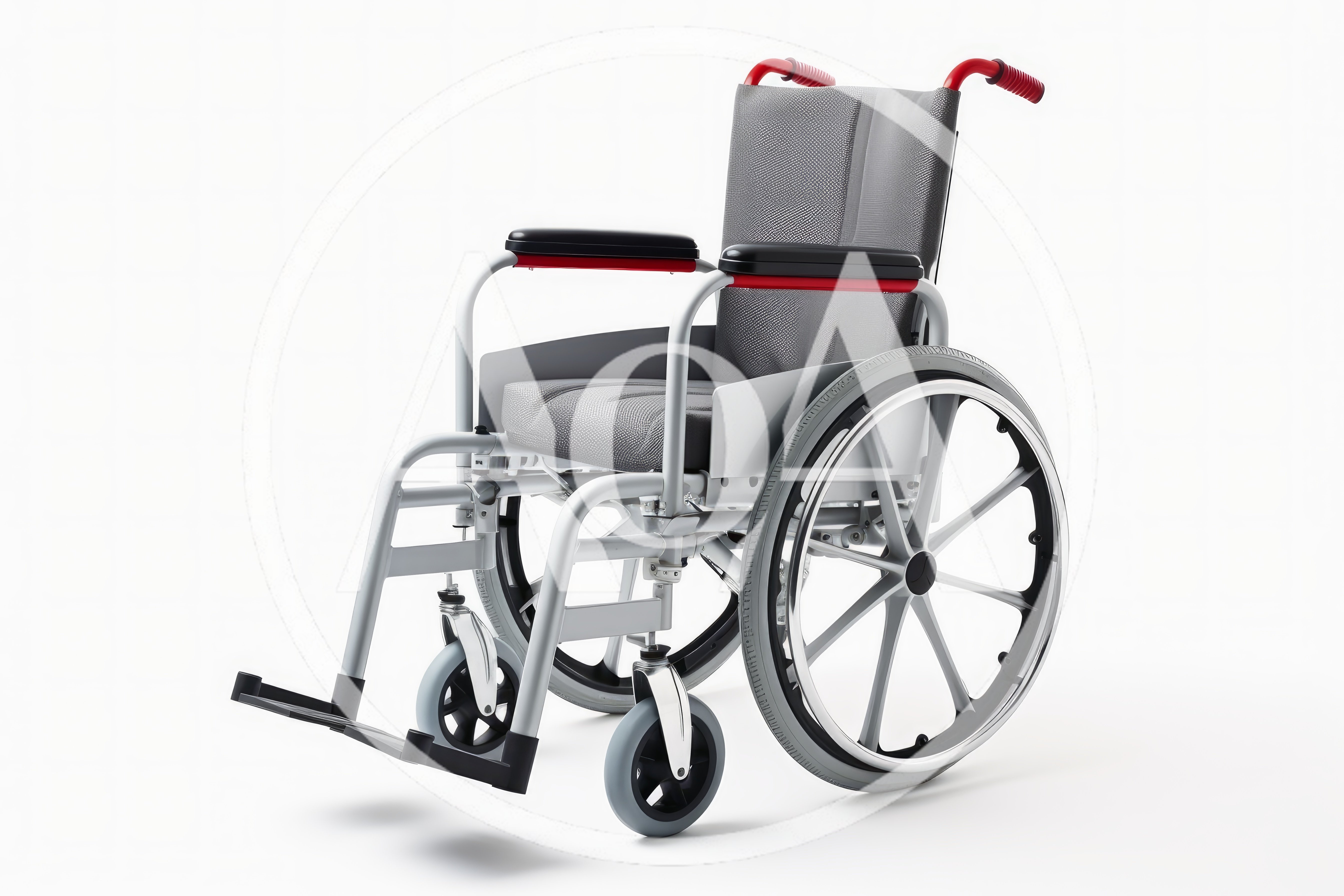 Modern Lightweight Manual Wheelchair On White Background