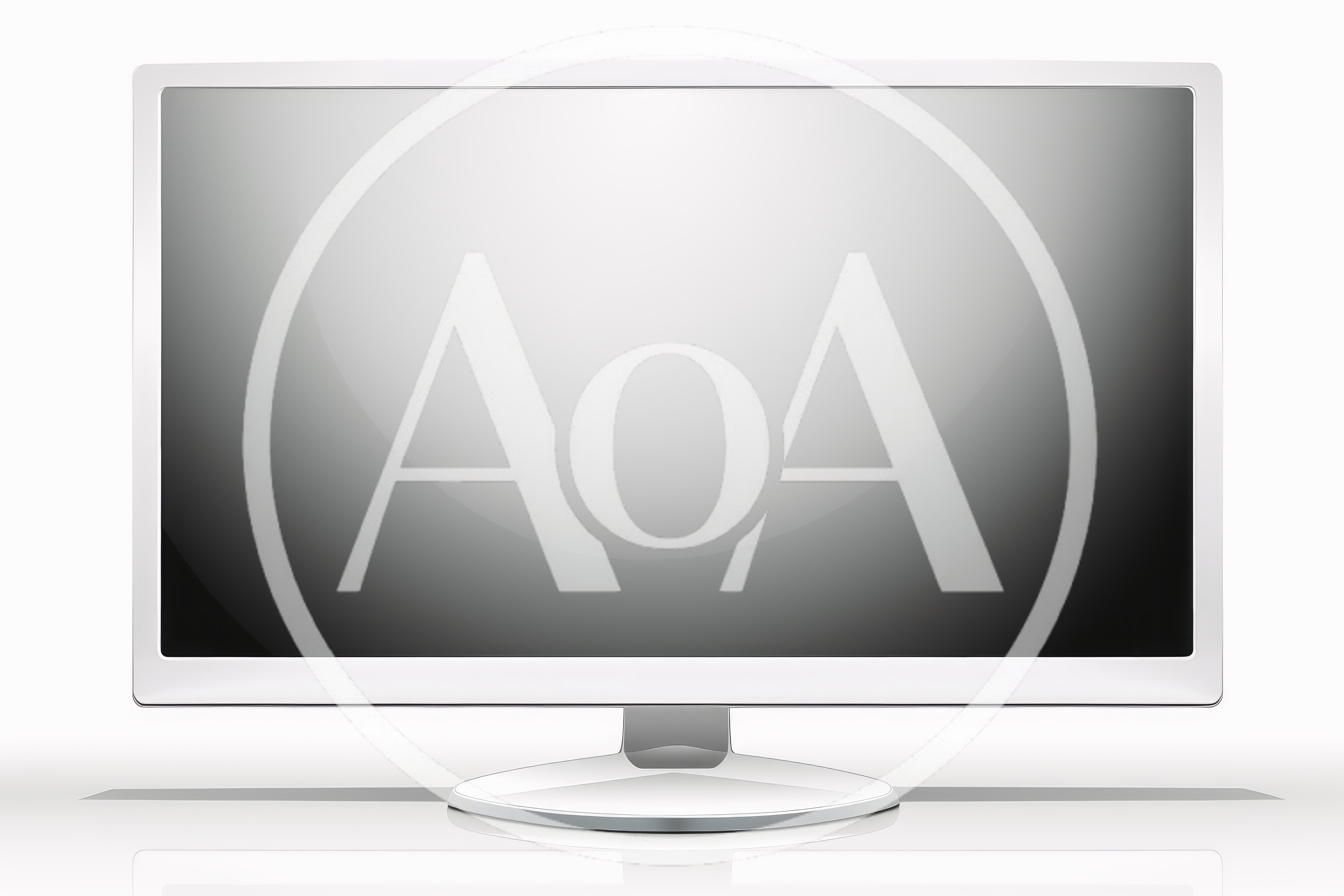Modern White Computer Monitor With Blank Screen