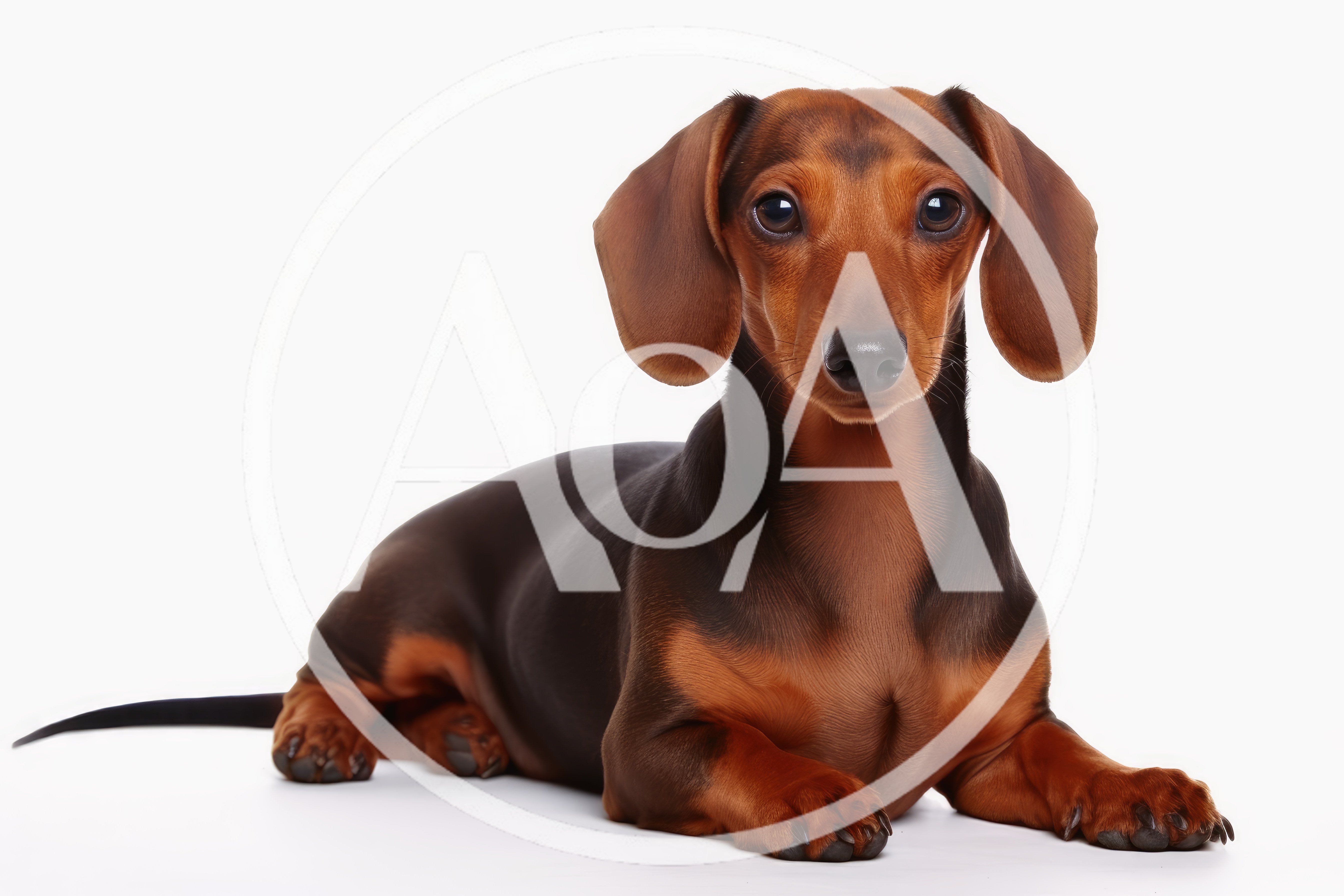 Adorable Smooth Haired Dachshund Dog Lying Down