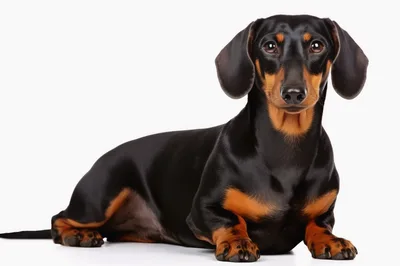Black and Tan Dachshund Dog Lying Down