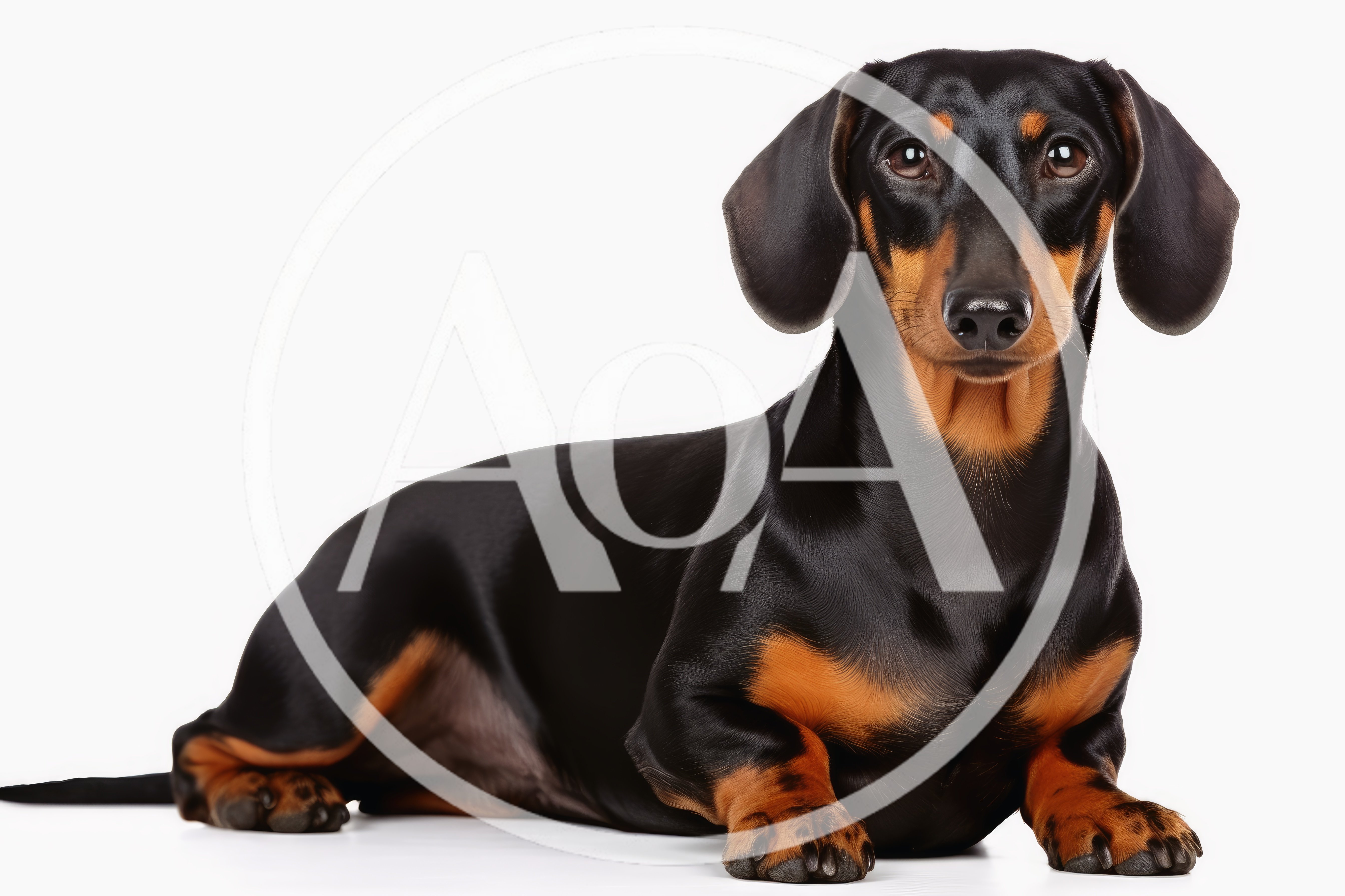 Black and Tan Dachshund Dog Lying Down