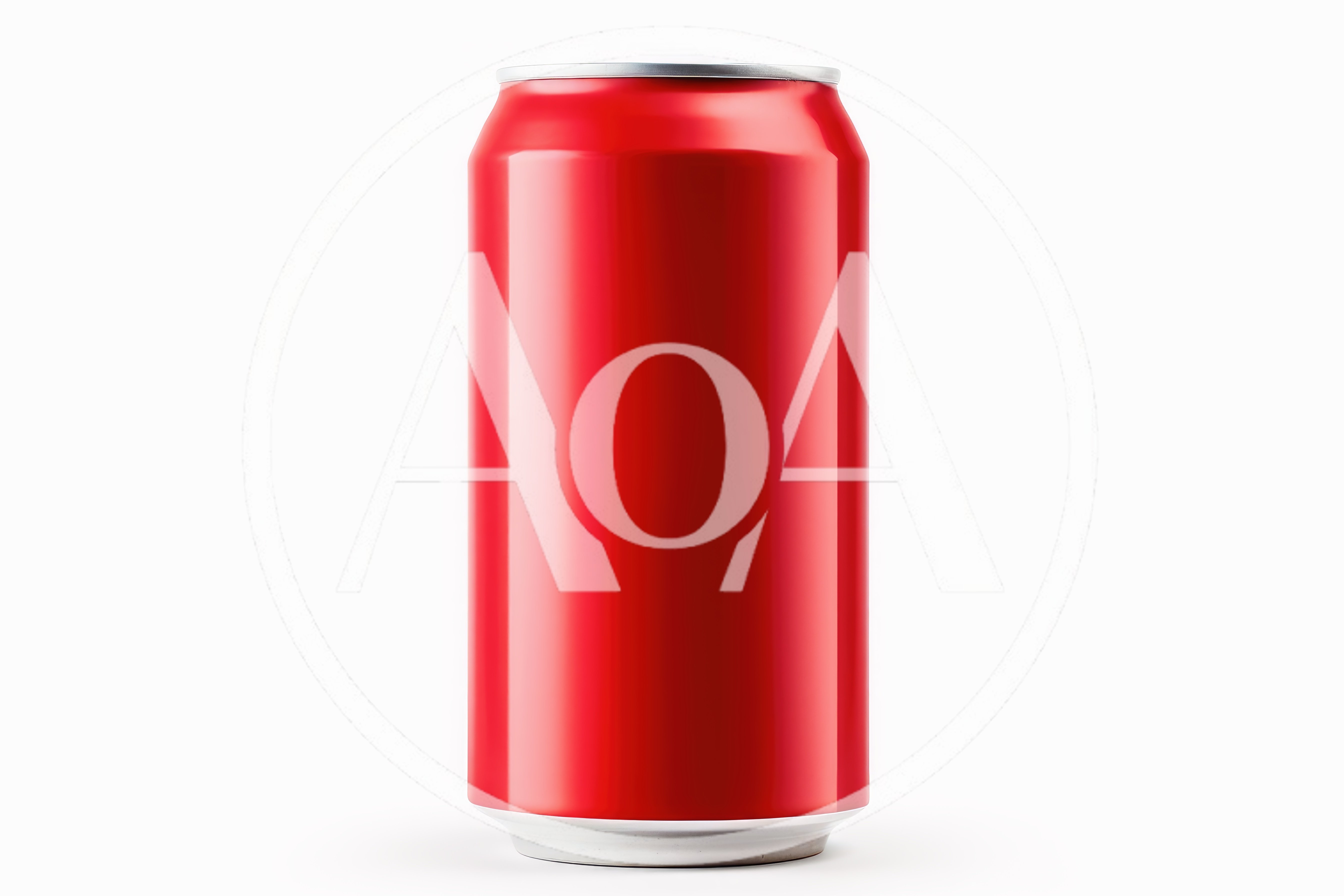 Red Aluminum Beverage Can Isolated On White Background