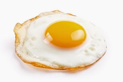 Single Fried Egg Isolated On White Background
