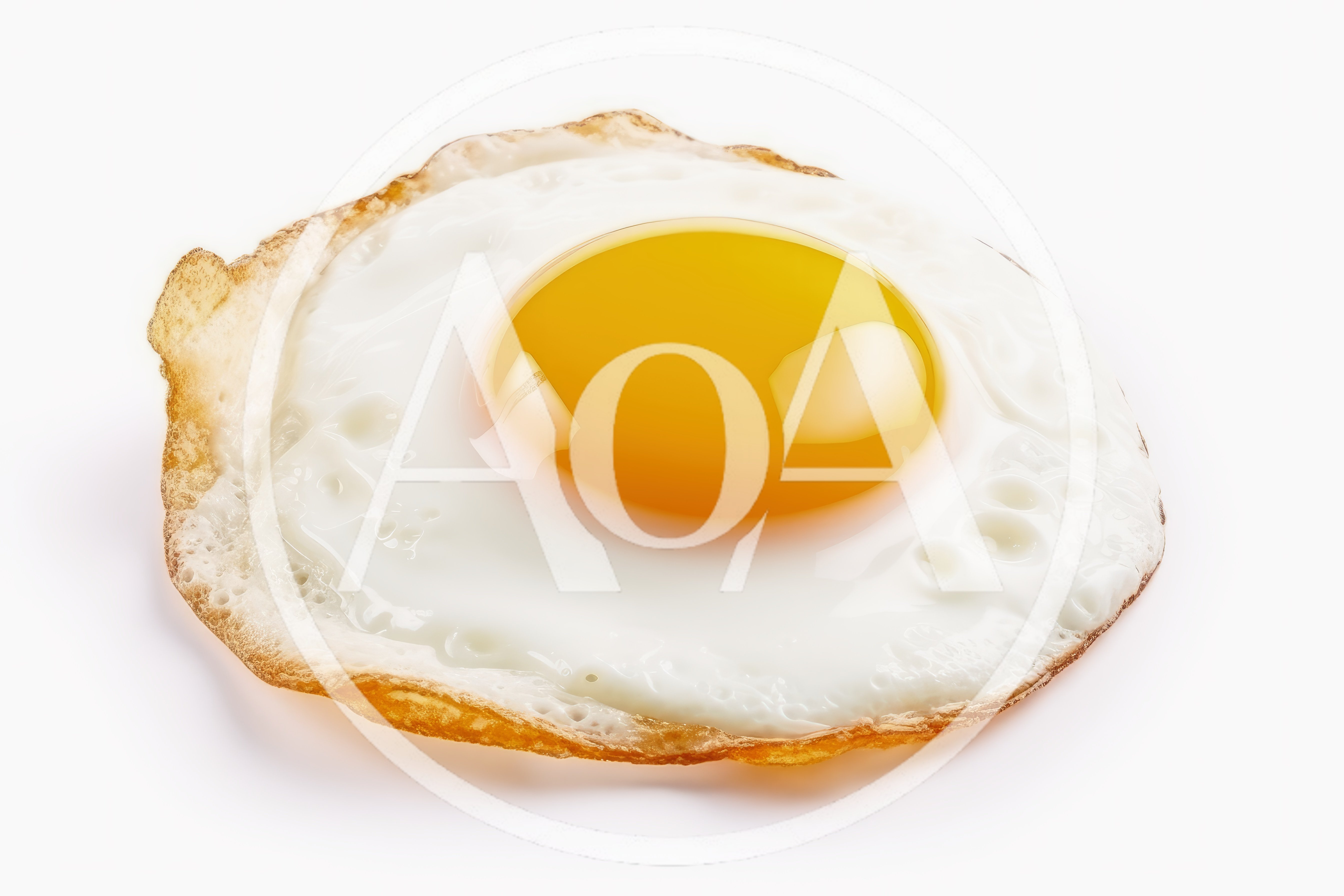 Single Fried Egg Isolated On White Background