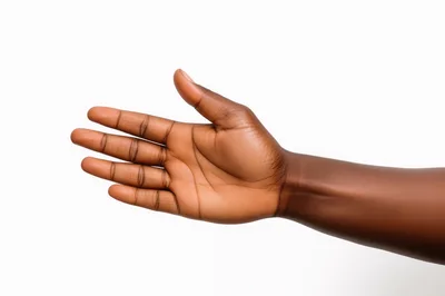 Open Palm Of A Dark Skinned Person