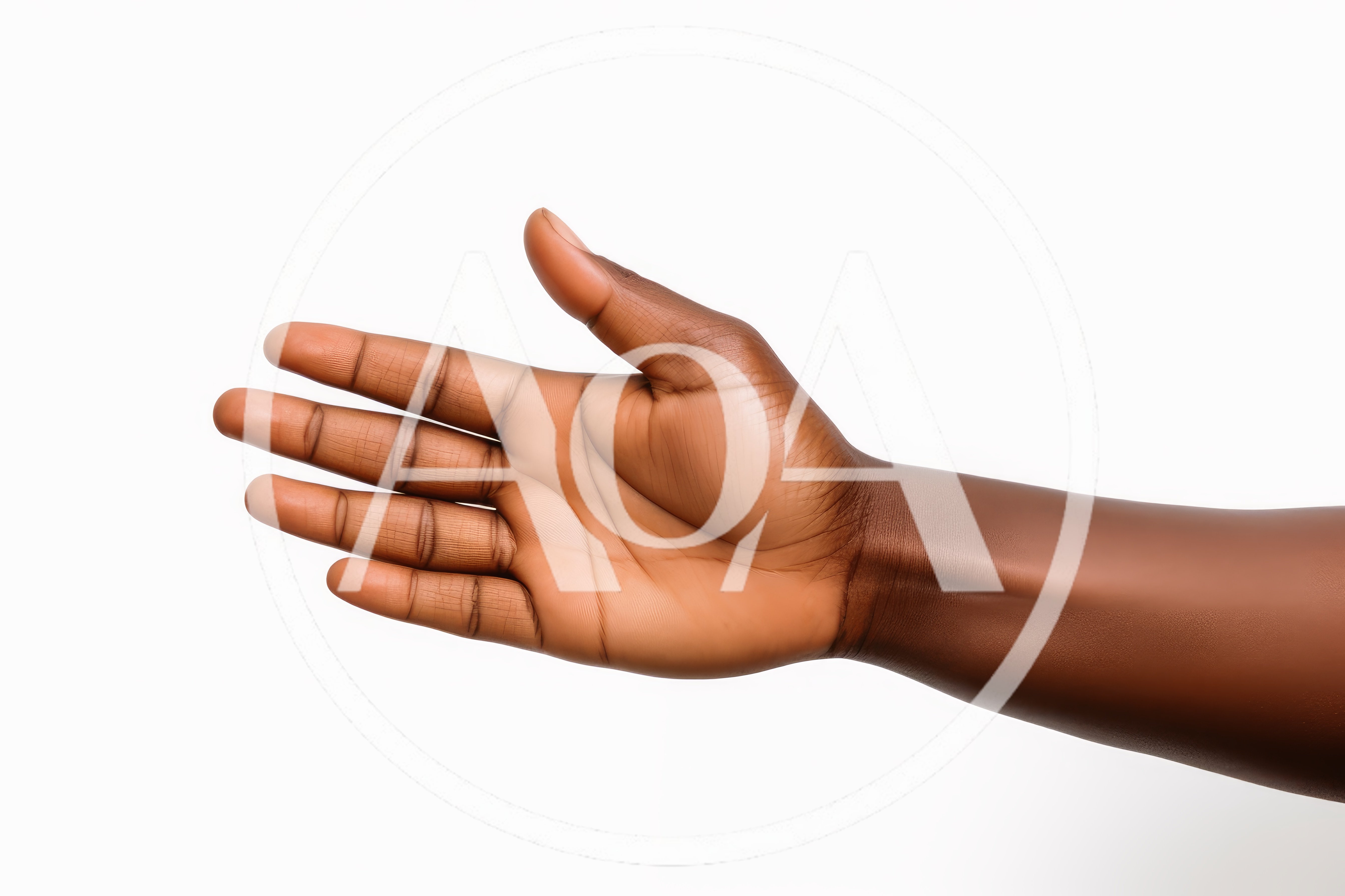 Open Palm Of A Dark Skinned Person