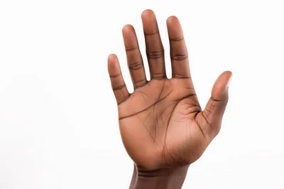Open Palm Of A Dark Skinned Person