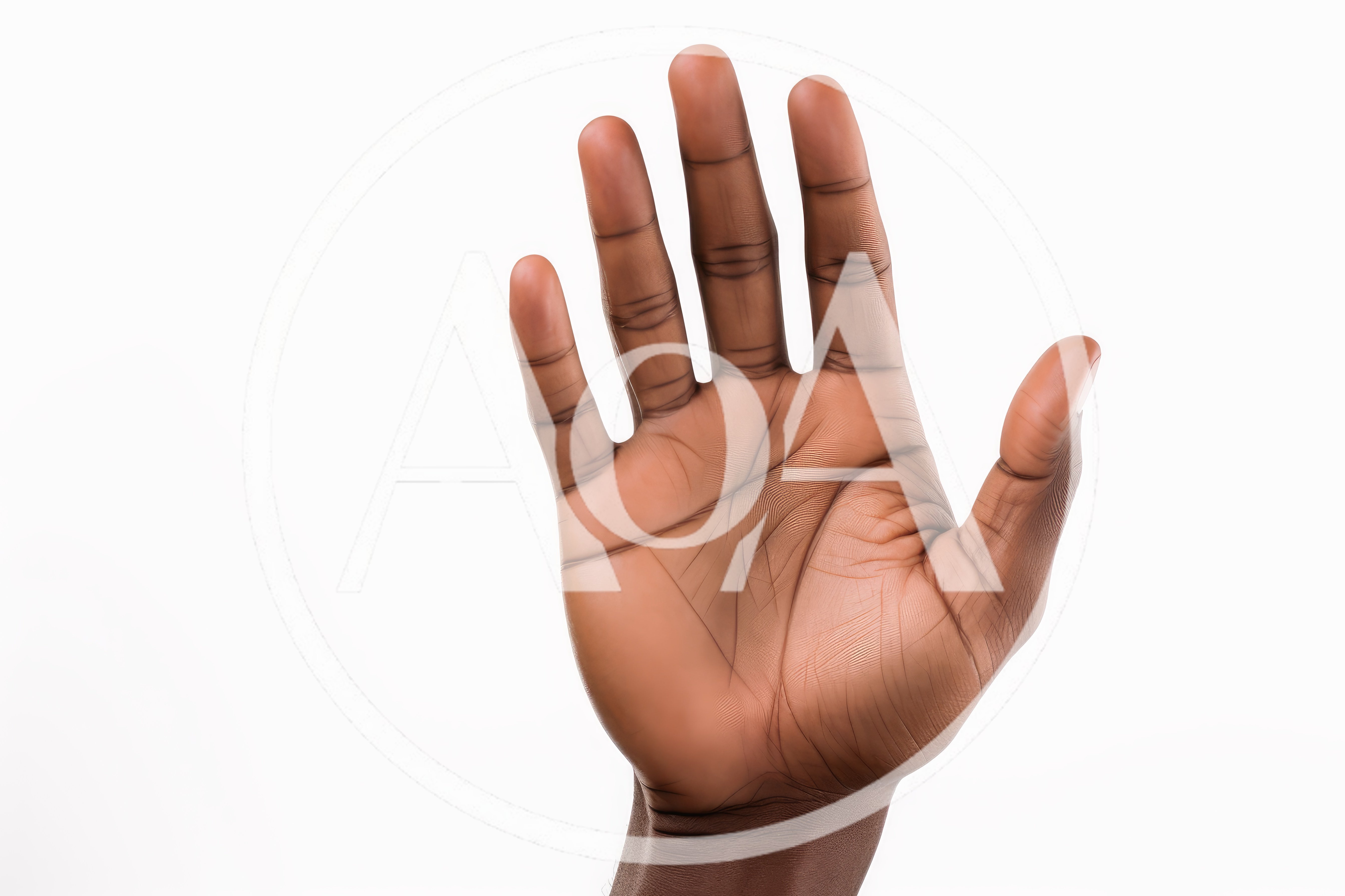 Open Palm Of A Dark Skinned Person