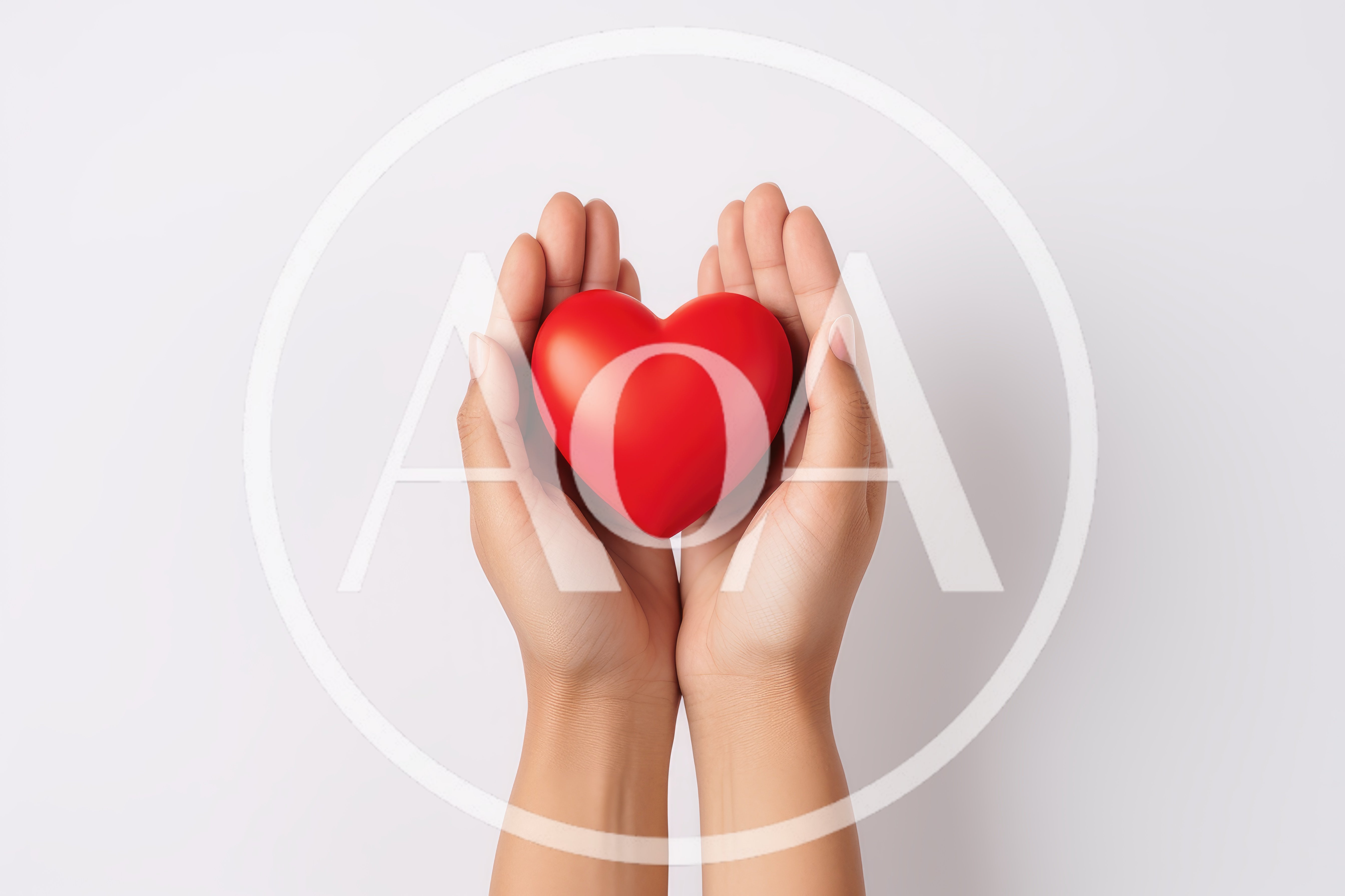 Hands Holding A Red Heart Shape