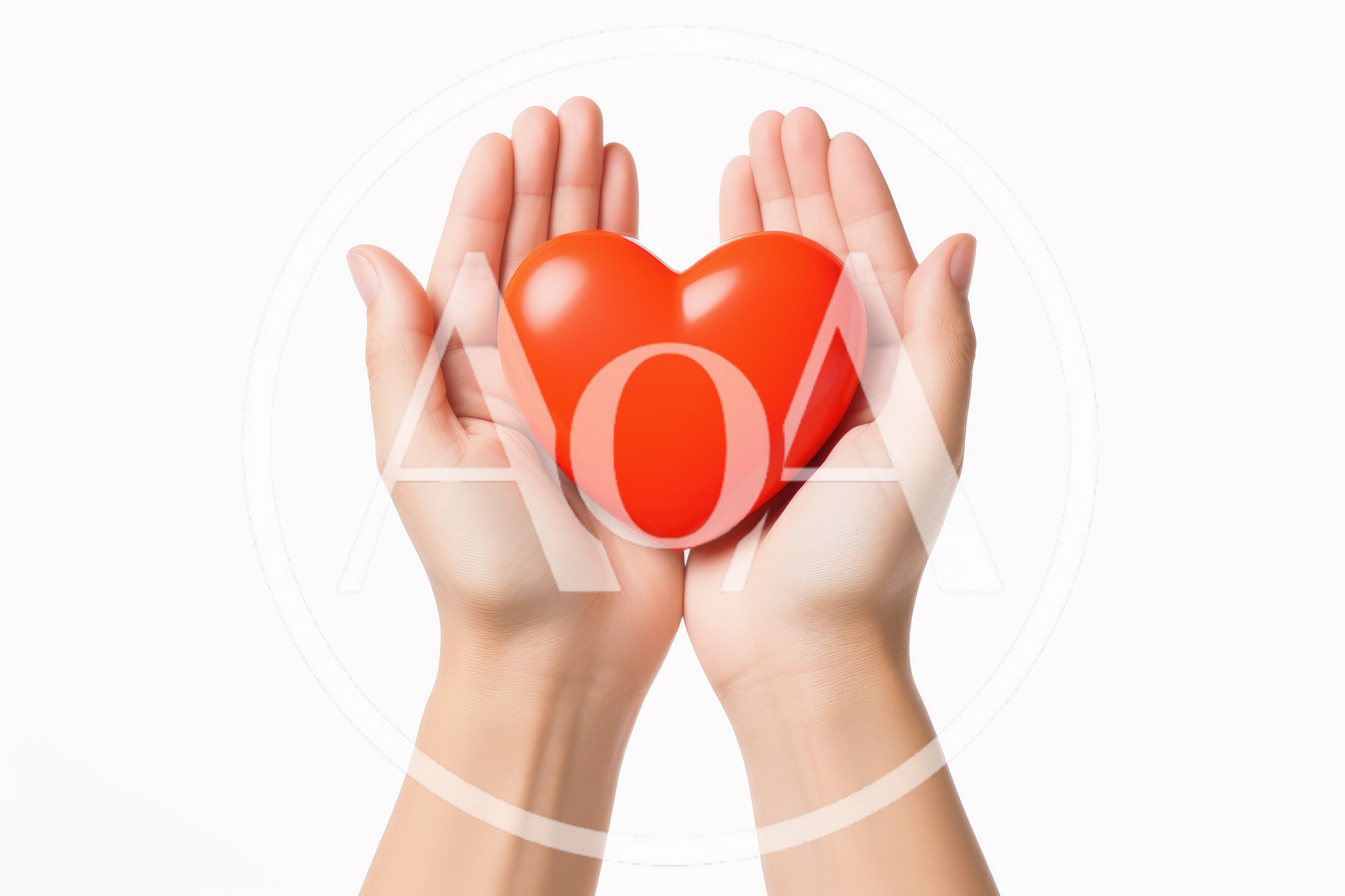 Hands Holding A Smooth Red Heart Shape