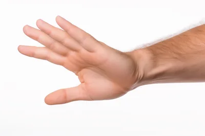 Human Hand Making A Stop Gesture
