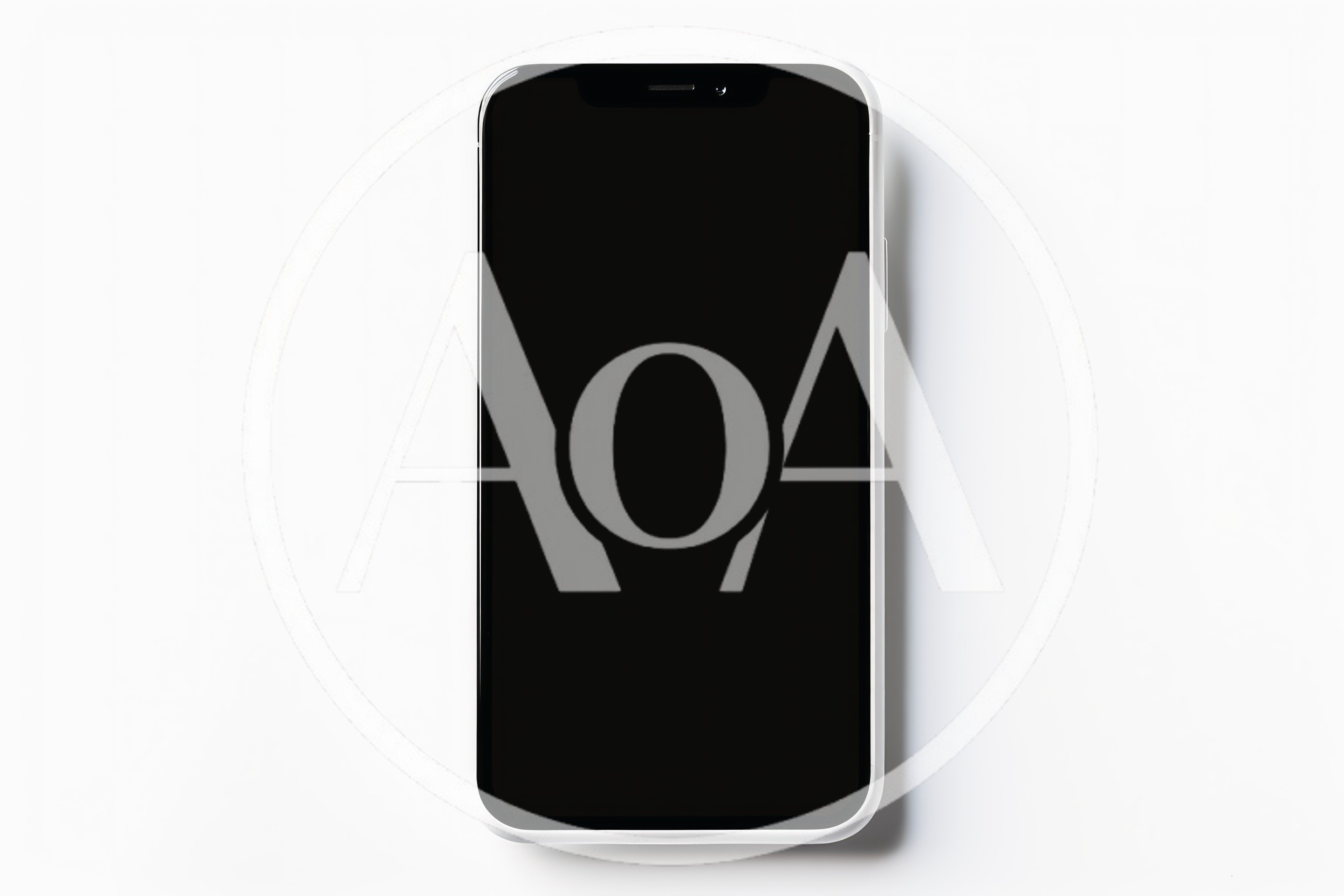Modern Smartphone With Blank Screen On White Background