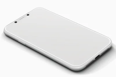 White Smartphone Mockup With Blank Screen
