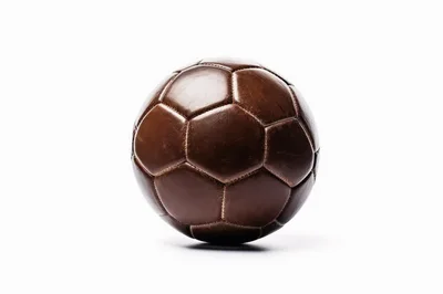 Vintage Brown Leather Soccer Ball