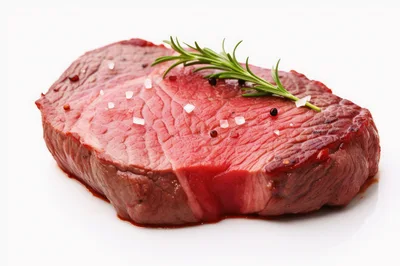 Raw Beef Steak With Rosemary And Peppercorns
