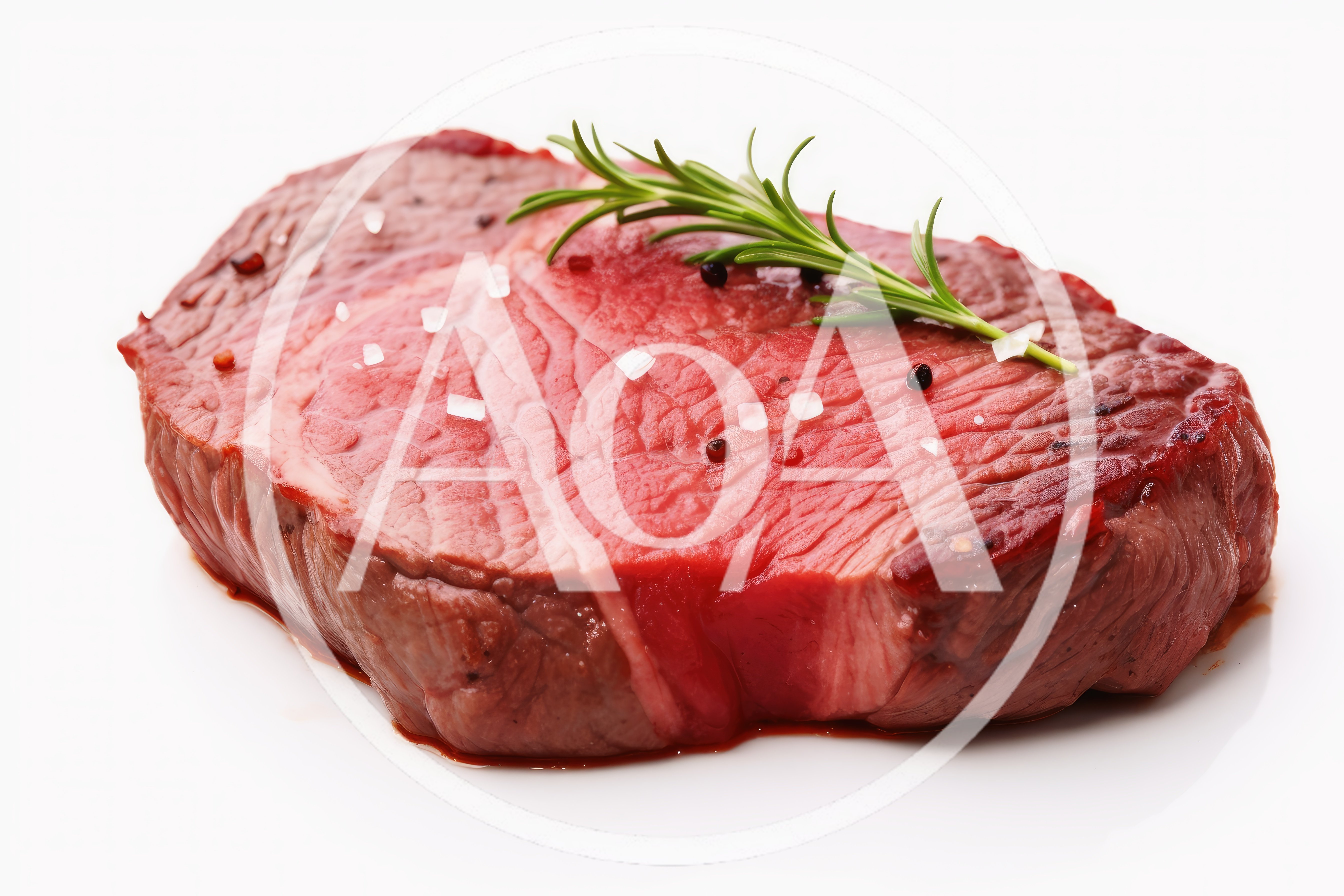 Raw Beef Steak With Rosemary And Peppercorns