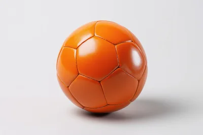 Orange Soccer Ball Isolated On White Background