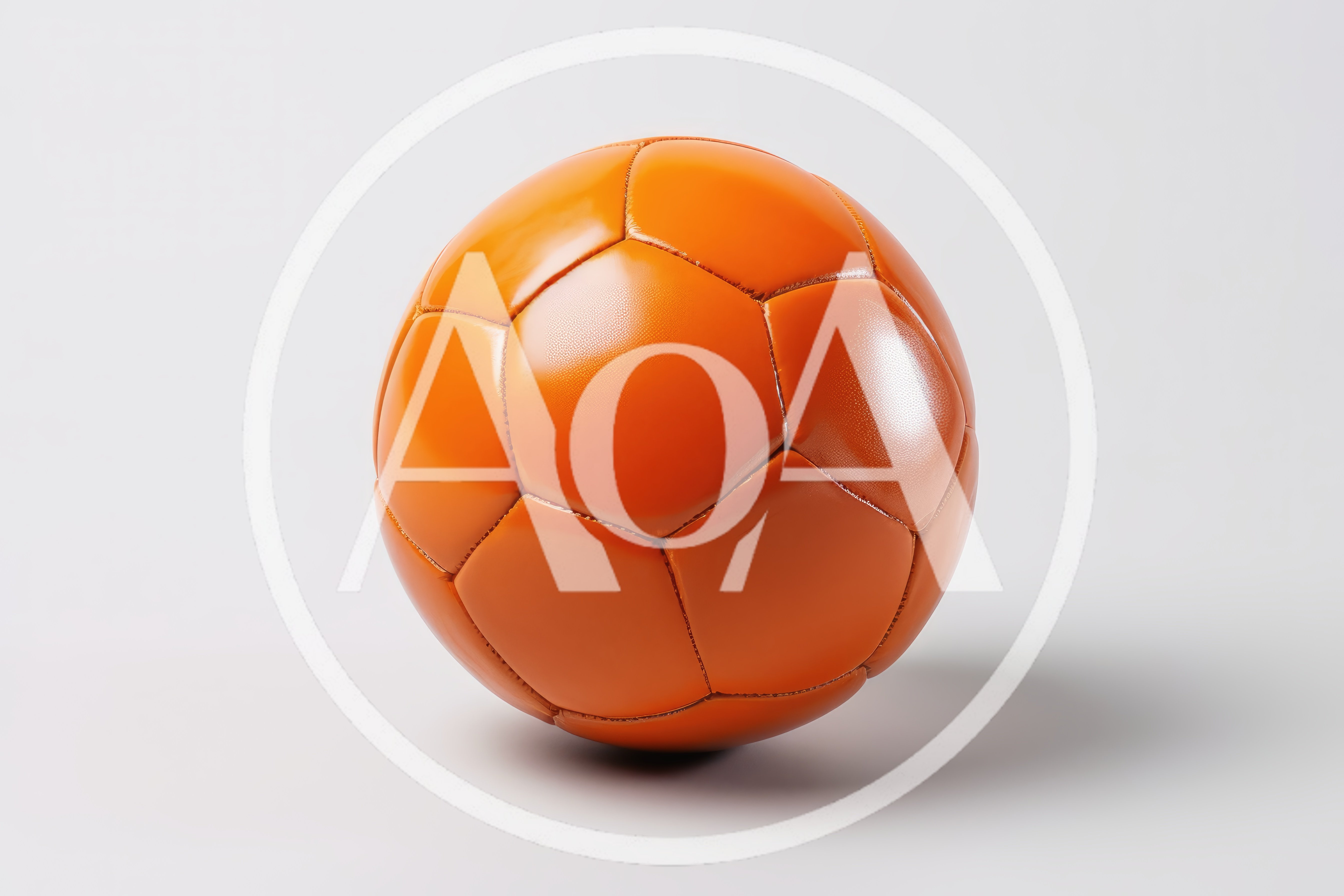 Orange Soccer Ball Isolated On White Background