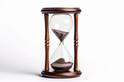 Classic Wooden Hourglass With Brown Sand