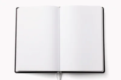 Open Blank Notebook With Ribbon Bookmark