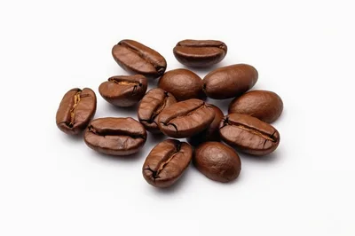 Roasted Coffee Beans Isolated On White Background
