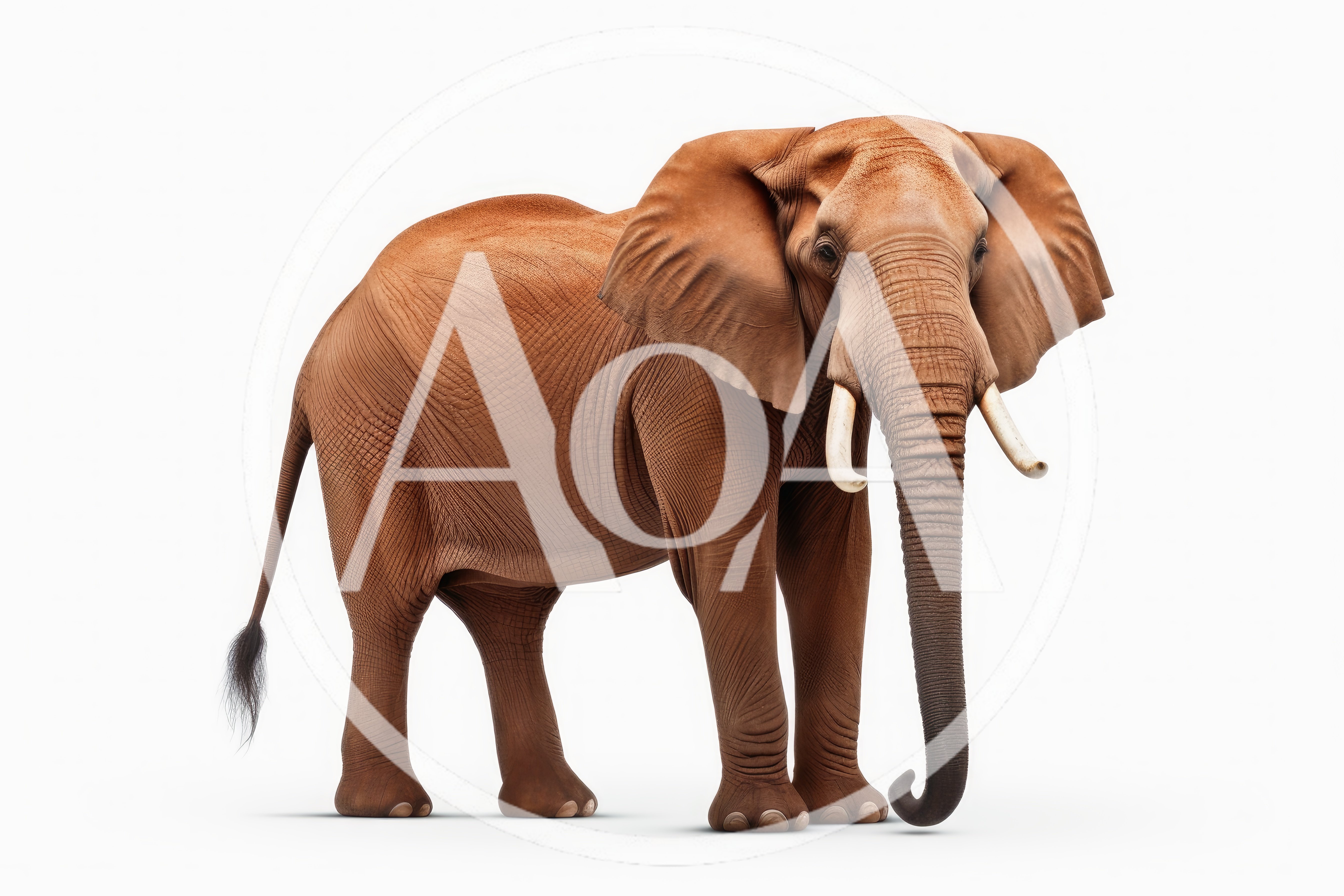 Full Body Portrait Of An African Elephant