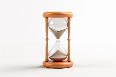 Wooden Hourglass With Flowing Sand