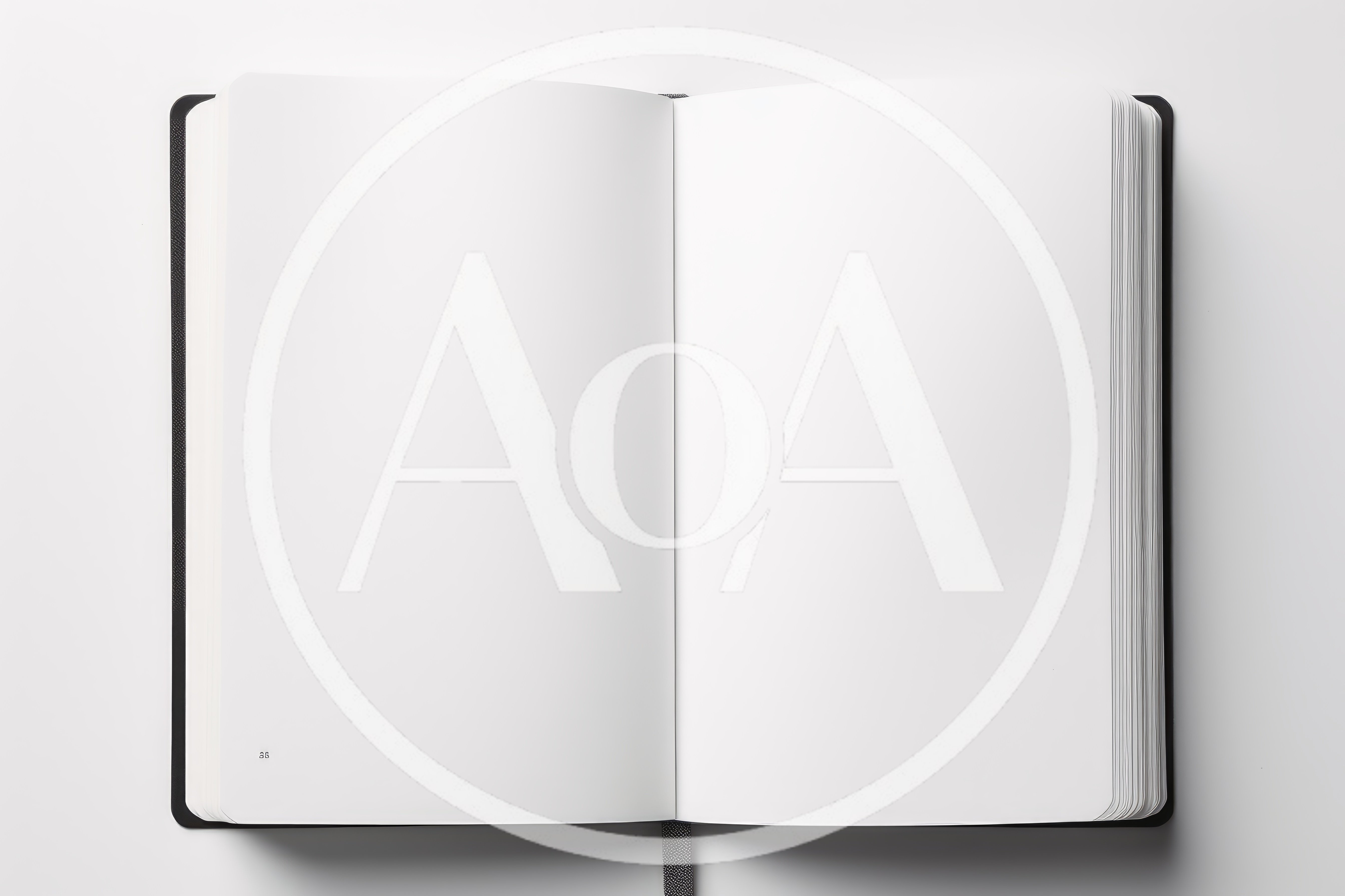 Open Blank Notebook On A White Background