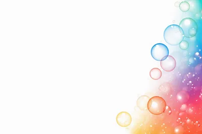 Abstract Background With Colorful Floating Bubbles