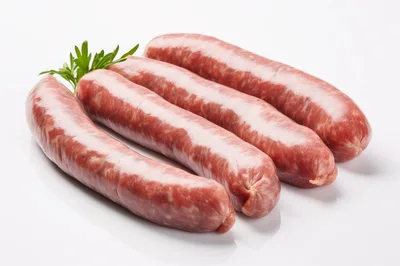 Raw Pork Sausages With Fresh Green Herbs