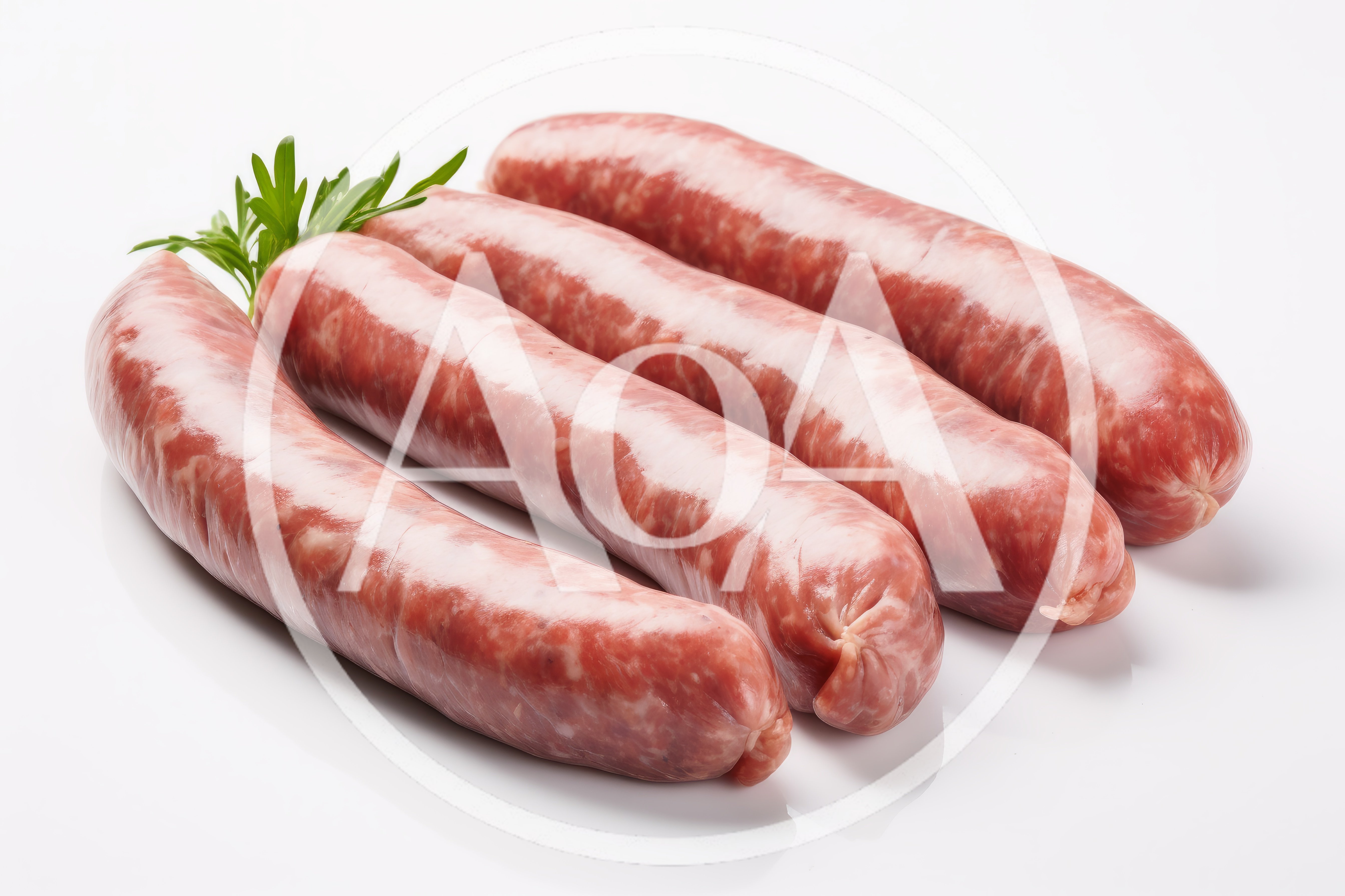 Raw Pork Sausages With Fresh Green Herbs