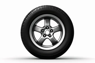 Single Car Tire With Metallic Alloy Rim