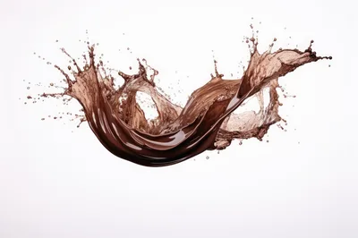 Dynamic Chocolate Splash Isolated On White Background