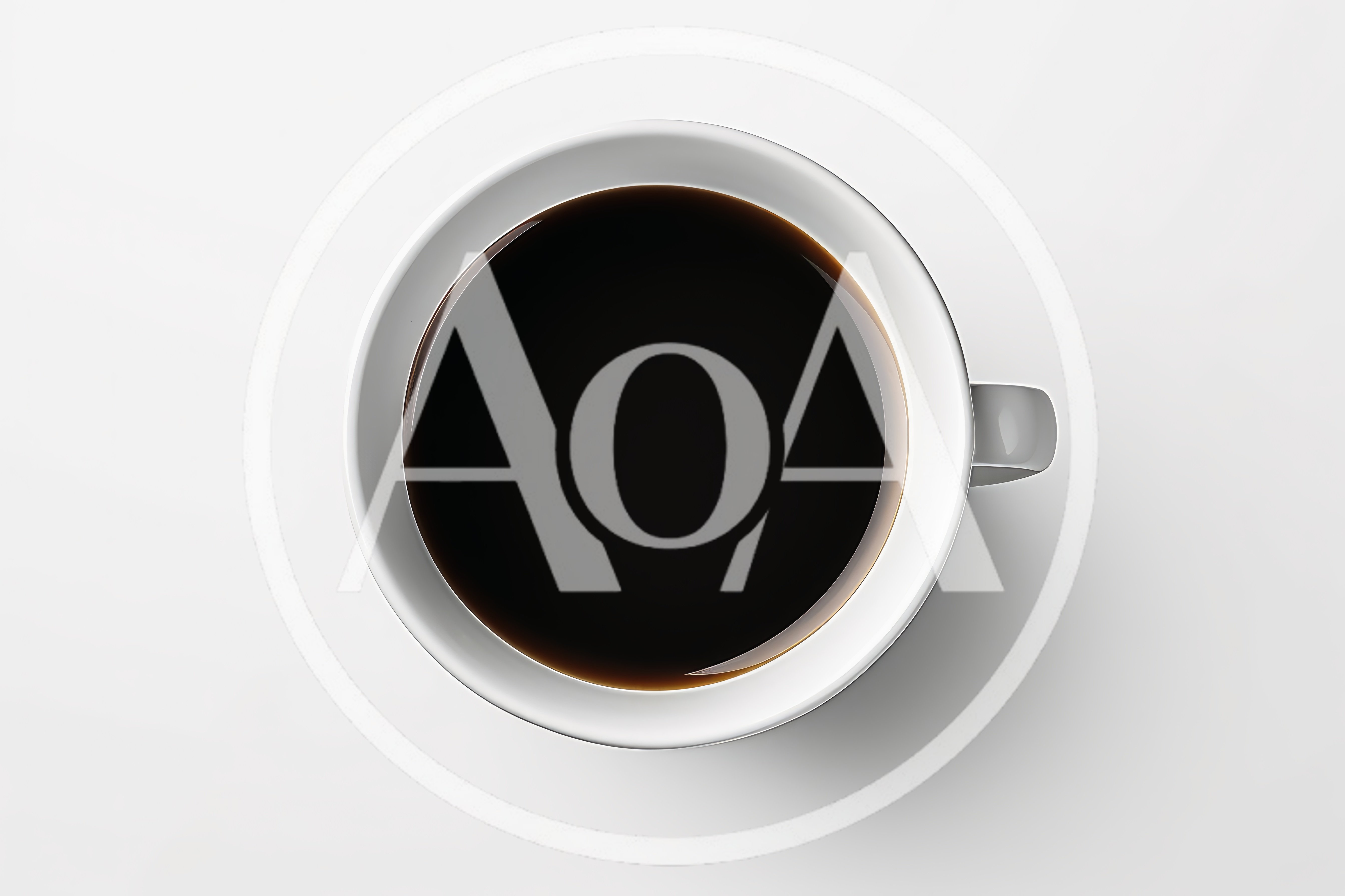 Top Down View Of A Cup Of Black Coffee